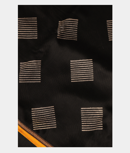 Black Soft Printed Cotton Saree T217240-image
