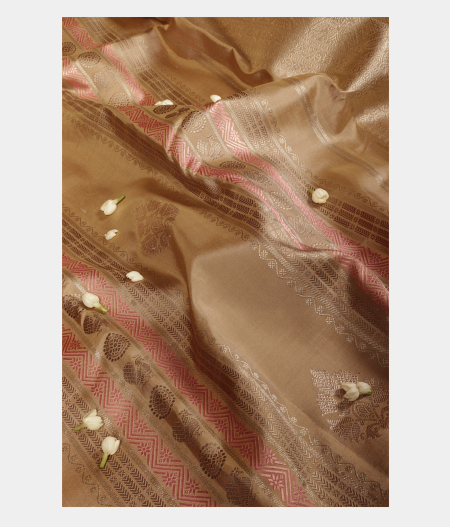 Beige Handwoven Kanjivaram Silk Saree T2240845