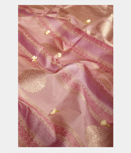 Lavender Handwoven Kanjivaram Silk Saree T2330735