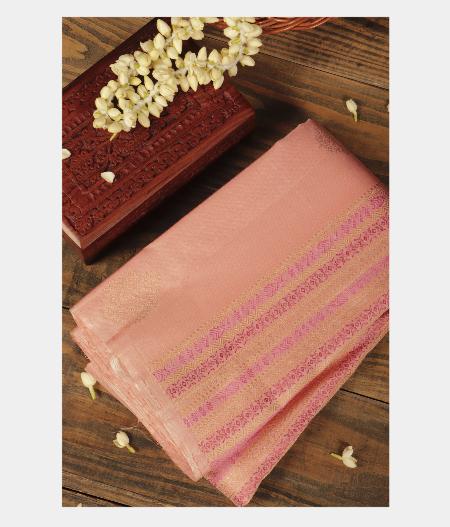 Peach Handwoven Kanjivaram Silk Saree T227804-image