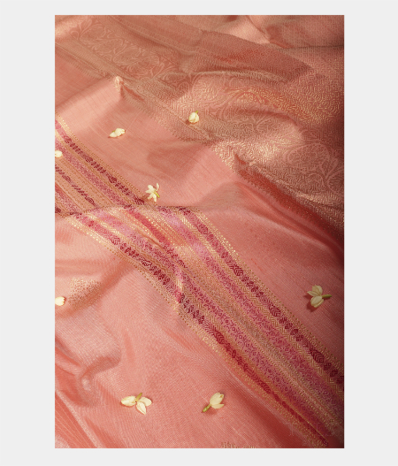 Peach Handwoven Kanjivaram Silk Saree T2278045