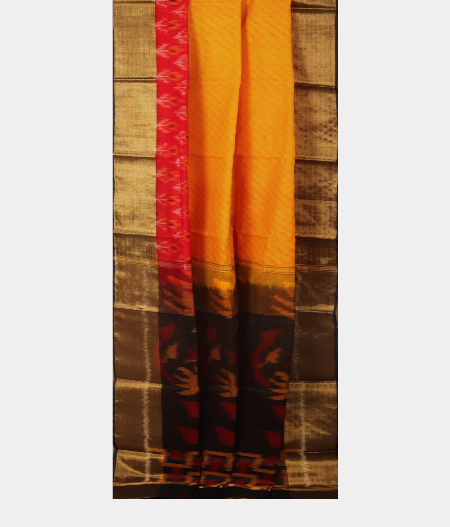 Yellow Pochampalli Silk Cotton Saree T2174622