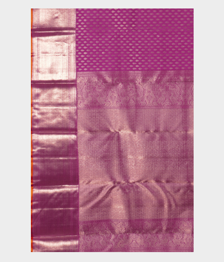 Lavender Pink Handwoven Kanjivaram Silk Saree T2255404