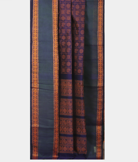 Purple Silk Cotton Saree T2072882