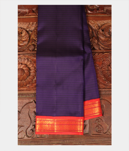 Purple Handwoven Kanjivaram Silk Saree T230240-image