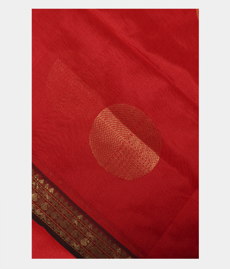 Red Silk Cotton SareeT189111-image