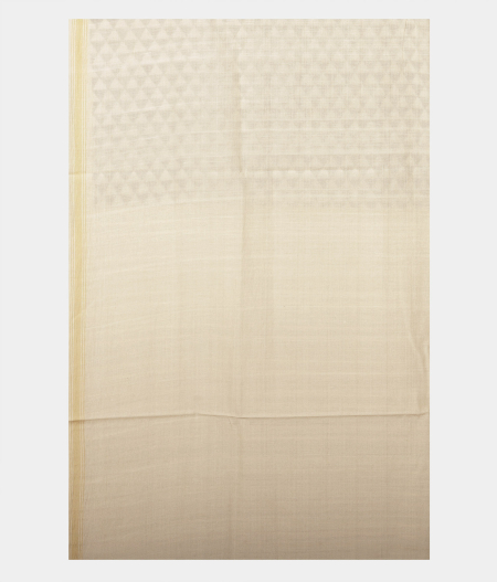 Beige Soft Printed Cotton Saree T2351193