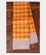 Yellow and Rust Handwoven Kanjivaram Silk Saree T1180561