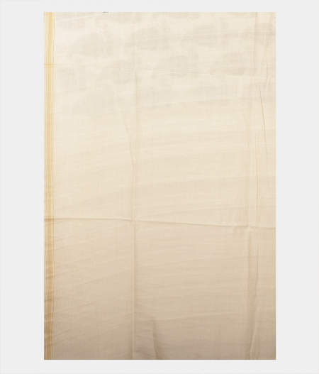 White Soft Printed Cotton Saree T2351103