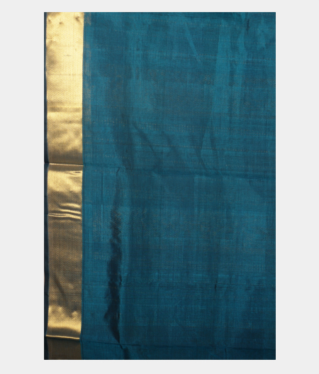 Green and Blue Silk Cotton Saree T2327223
