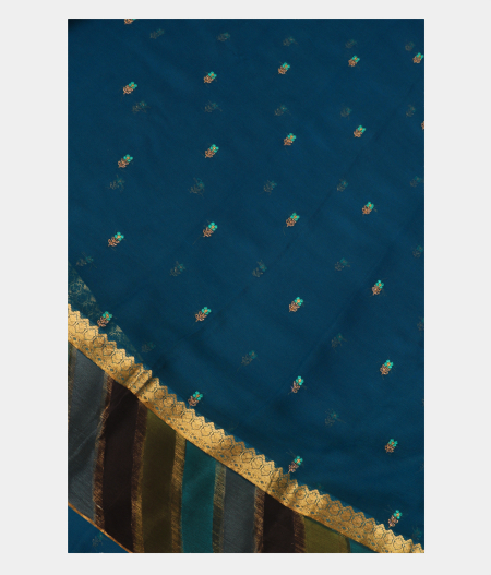 Blue Crepe Silk Saree T220152-image