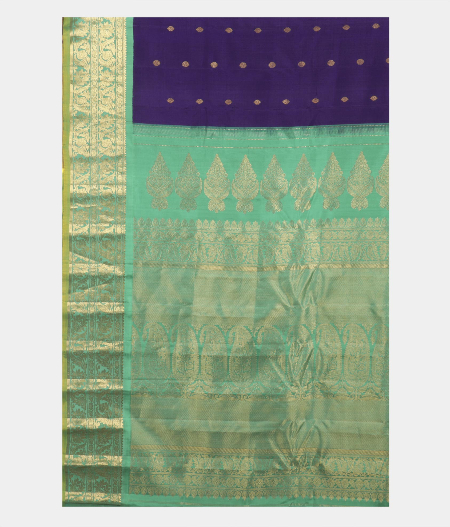 Purple Gadwal Silk Saree T2346904