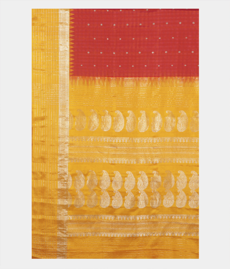 Red Gadwal Silk Saree T2050654