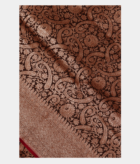 Black Banaras Silk Saree T234865-image