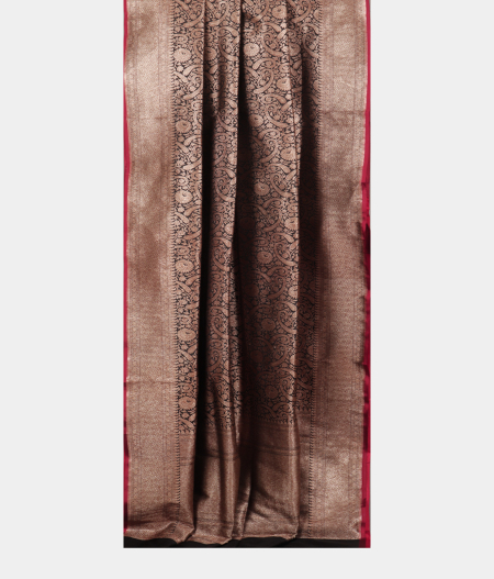 Black Banaras Silk Saree T2348652
