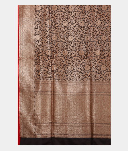 Black Banaras Silk Saree T2348654