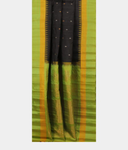 Black Gadwal Silk Saree T2347272