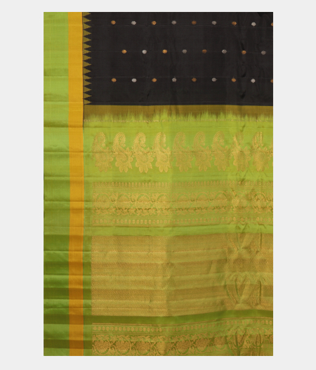 Black Gadwal Silk Saree T2347274