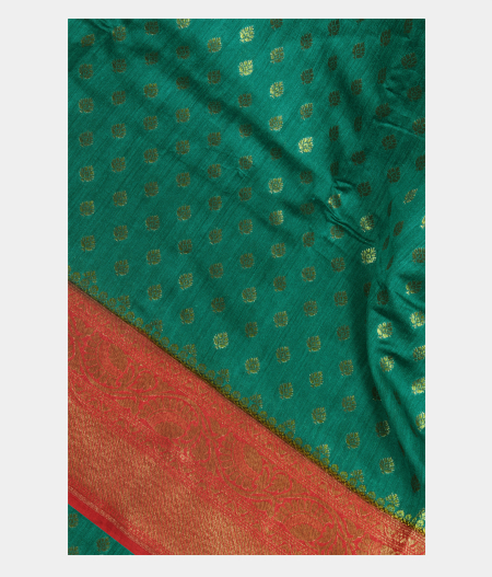 Green Banaras Tussar Saree T236939-image