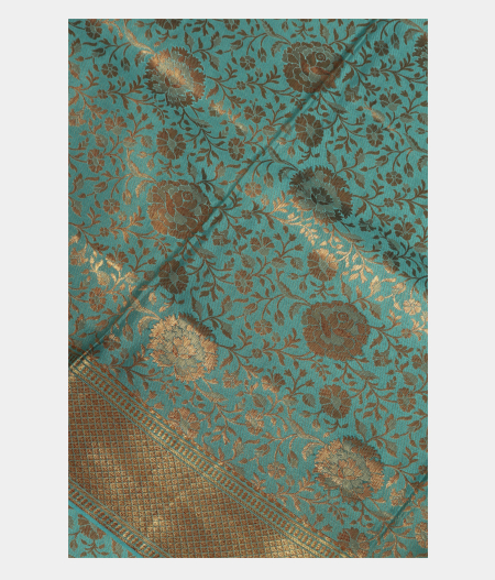 Sky Blue Crepe Silk Saree T234884-image