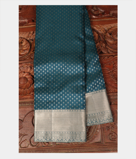 Blue Handwoven Kanjivaram Silk Saree T235716-image