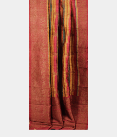 Multicolour Tussar Printed Saree T2320302