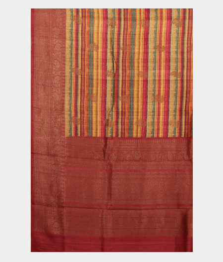 Multicolour Tussar Printed Saree T2320304