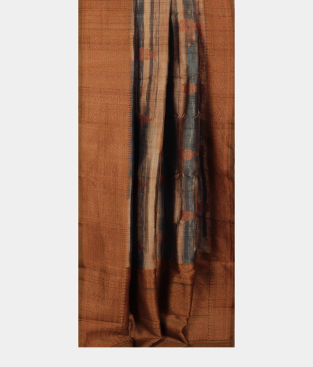 Multicolour Tussar Printed Saree T2320272