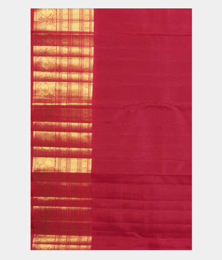 Bottle Green Handwoven Kanjivaram Silk Saree T2312744