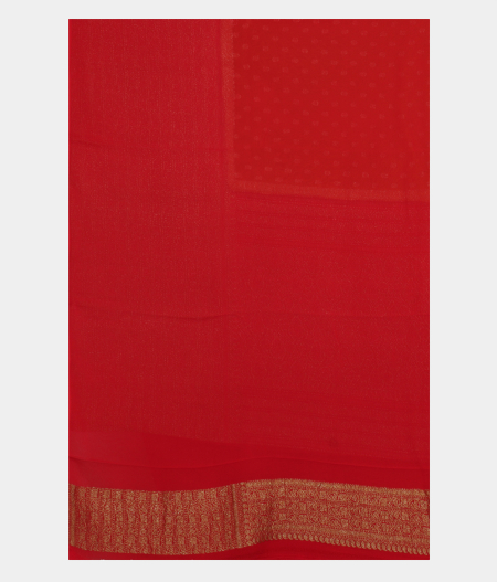 Mustard Yellow Banaras Georgette Silk Saree T2363233