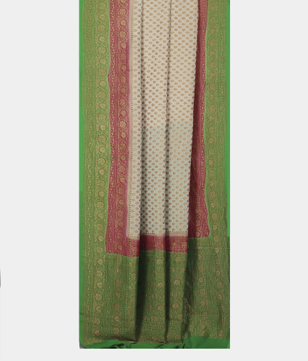 Off White - Banaras Georgette Silk Saree T2355692