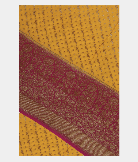 Yellow banaras georgette saree T235526-image