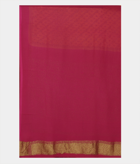Yellow banaras georgette saree T2355263