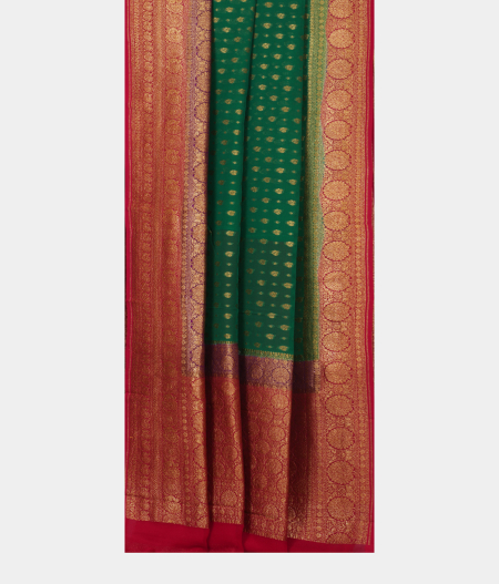Green Banaras Georgette Silk Saree T2362932