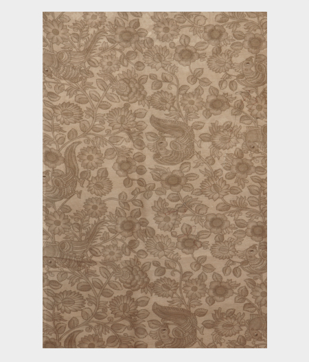 Beige Kora Organza Embroidery Saree T2378504