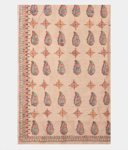 Grey Bandhani Tussar Saree T235761 3