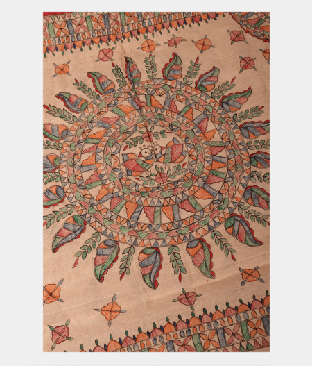 Grey Bandhani Tussar Saree T235761 5