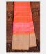 Orangish Pink Handwoven Kanjivaram Silk Saree T2386901