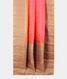 Orangish Pink Handwoven Kanjivaram Silk Saree T2386902