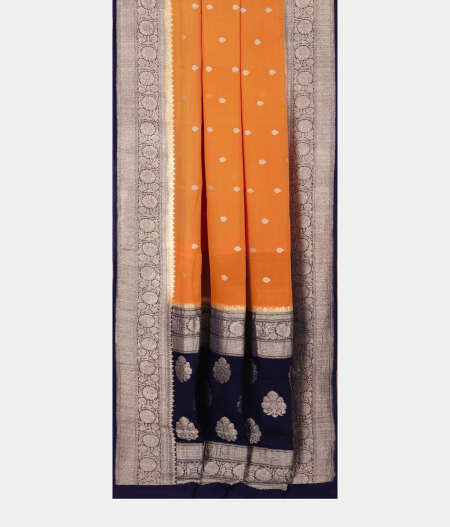 Yellow Georgette Silk Saree T2224352