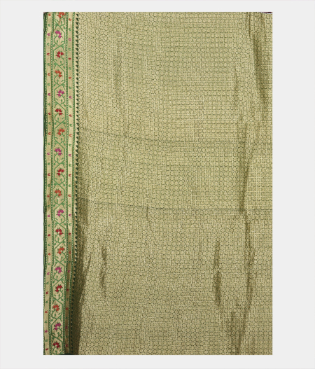 Purple Banaras Georgette Silk Saree with Paithani Border T2397963