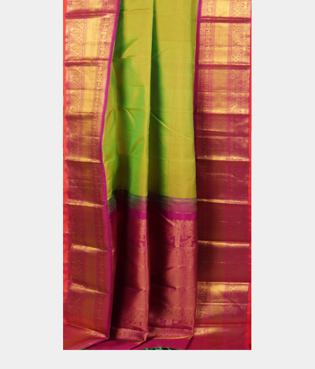 Green Handwoven Kanjivaram Silk Saree T2388832