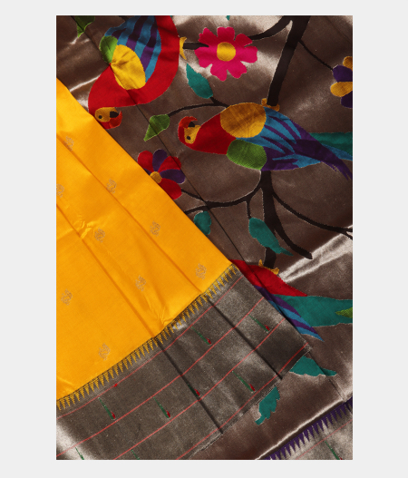 Yellow Paithani Silk Saree T2399555