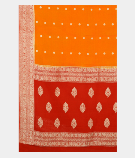 Yellow Georgette Silk Saree T2336554