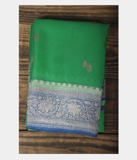 Green Georgette Silk Saree T222464-image