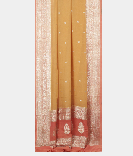 Beige Georgette Silk Saree T2224592