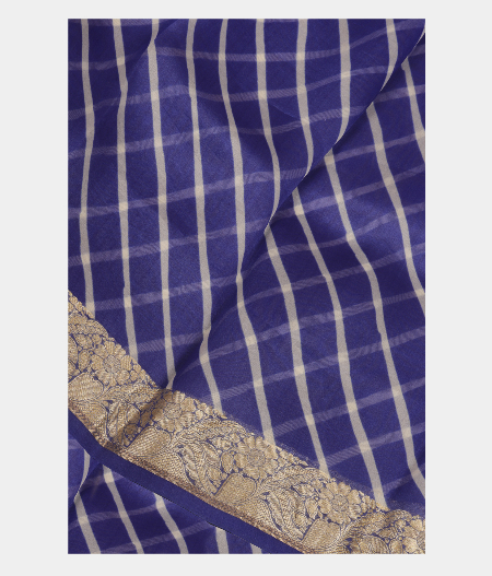Blue Kora Organza Printed Saree T189413-image