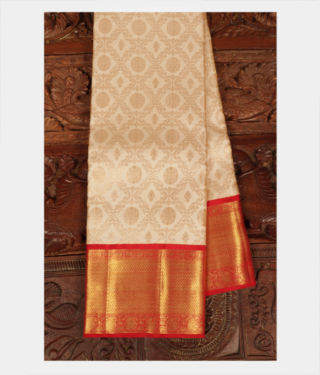 Off White Handwoven Kanjivaram Silk Saree T235992-image