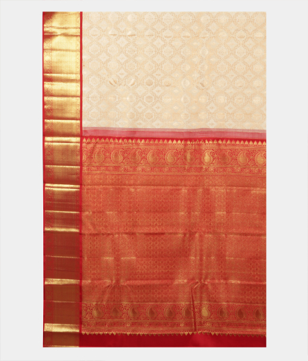 Off White Handwoven Kanjivaram Silk Saree T2359924