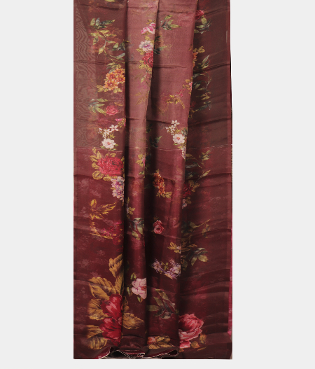 Maroon Organza Printed Saree T1707282